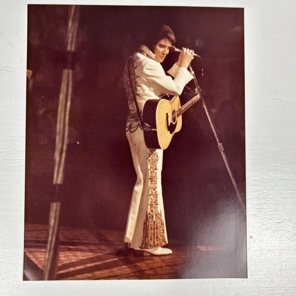 Vintage Elvis Presley Photo Lot of 10 Color Concert Photos 1970s Kodak Paper